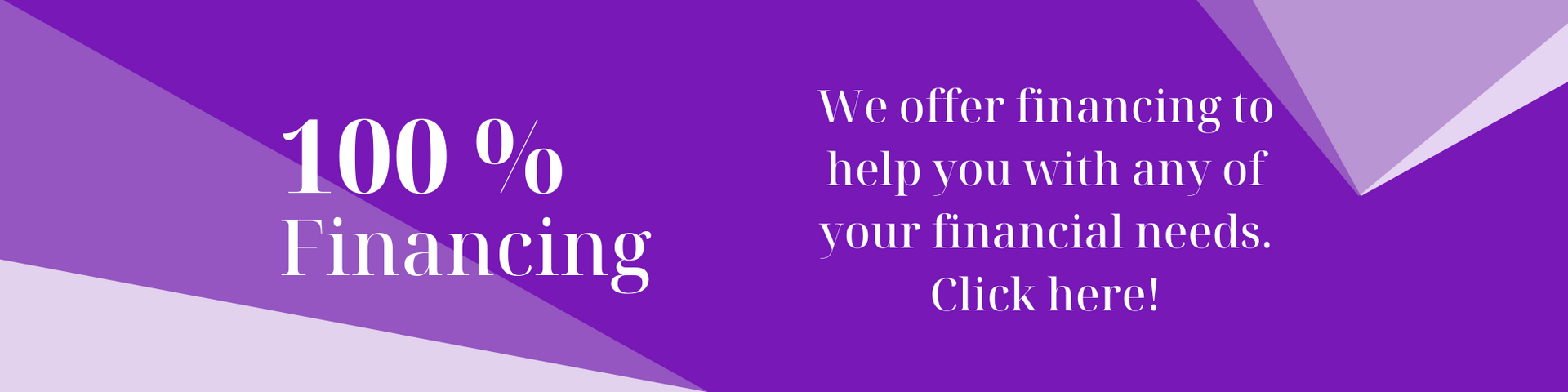 we offer financing