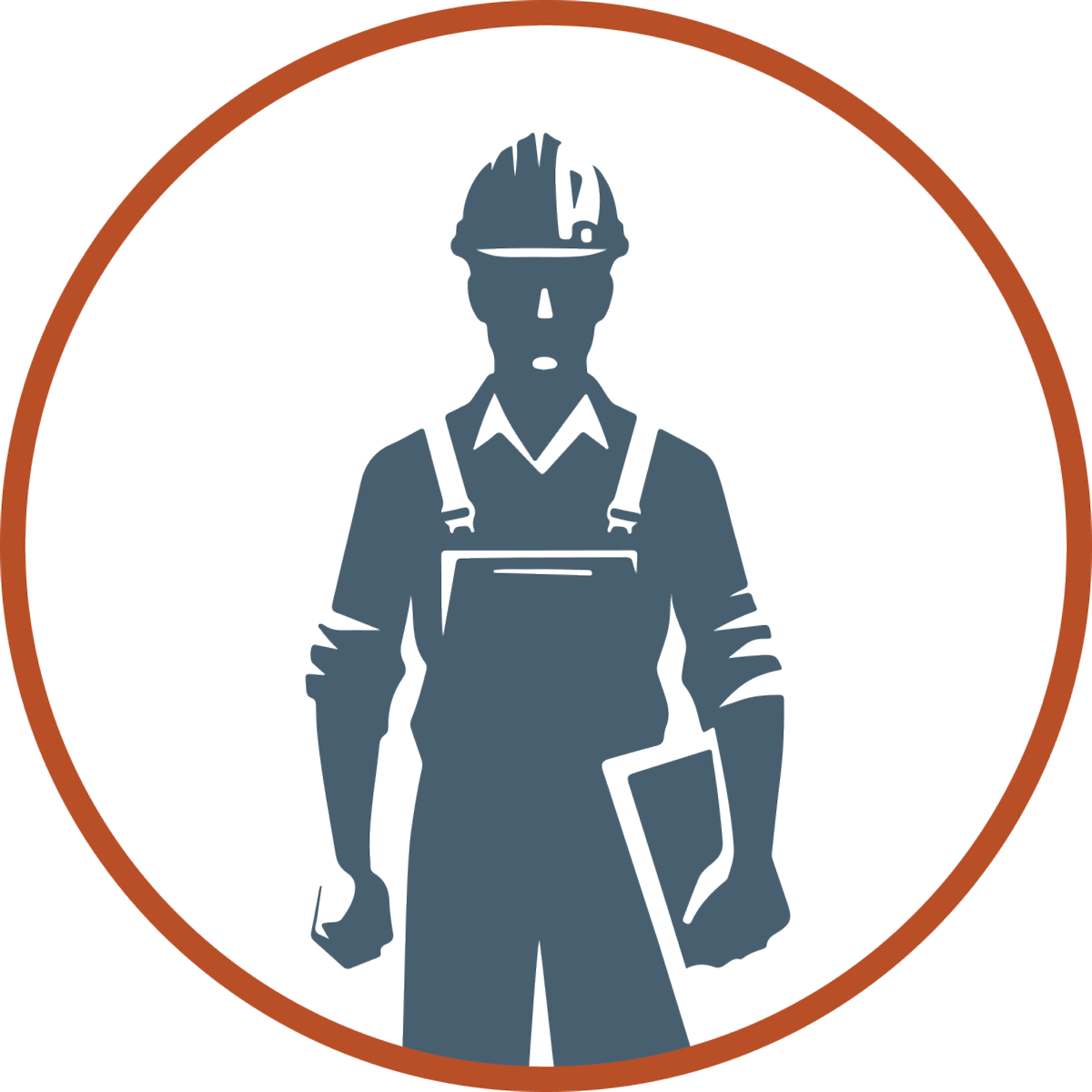 Graphic showing male construction worker