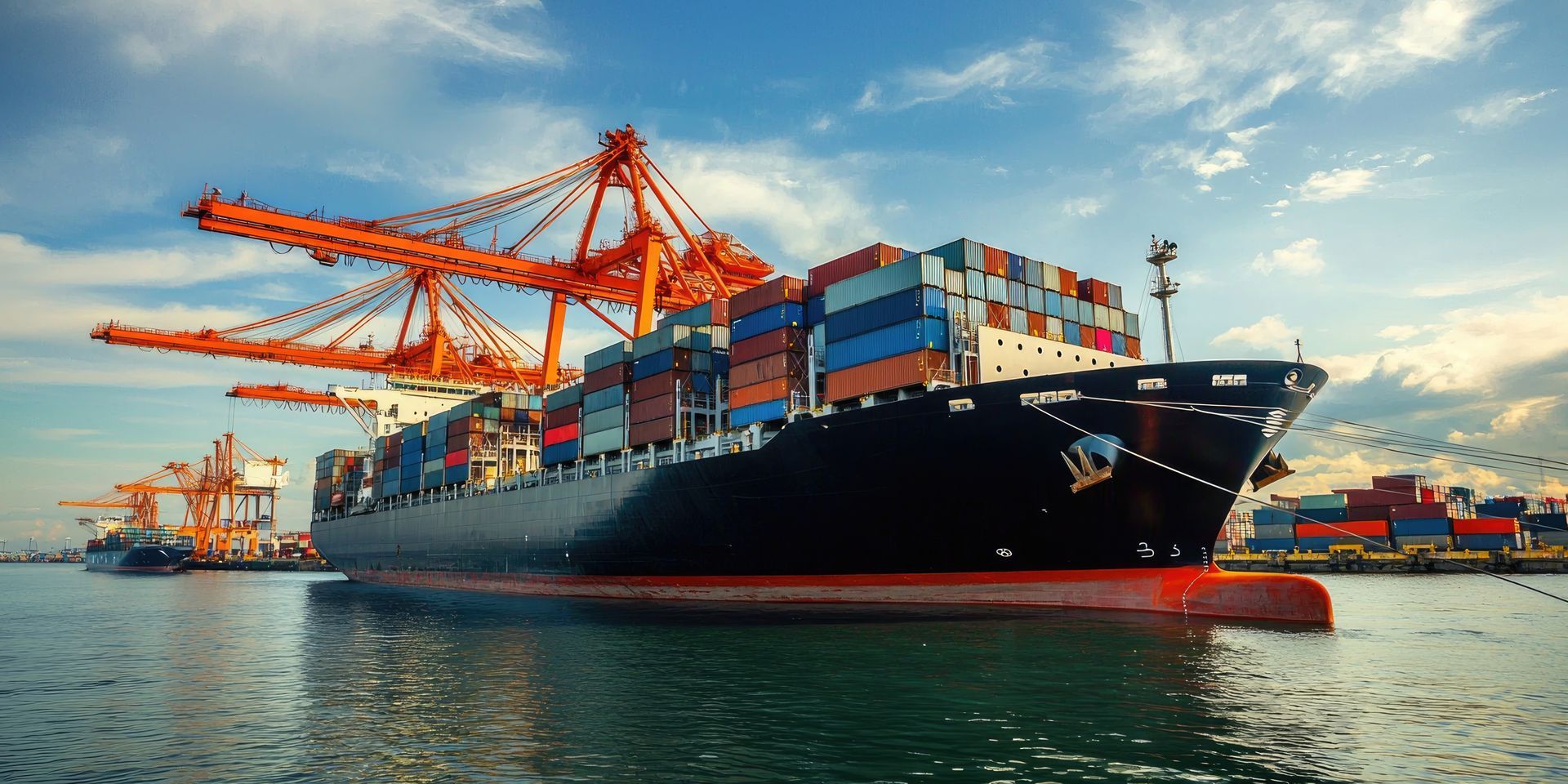 Container Cargoship at Port 