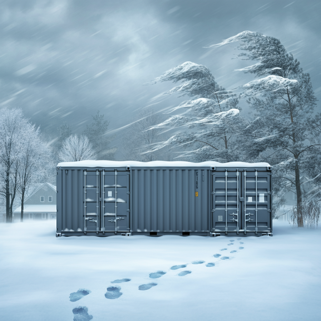 Shipping Container resisting extreme winter weather conditions