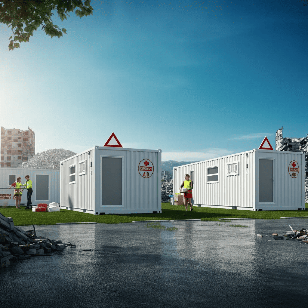 Shipping Containers used as Rapid Reponse Emergency Shelters and Clinics 
