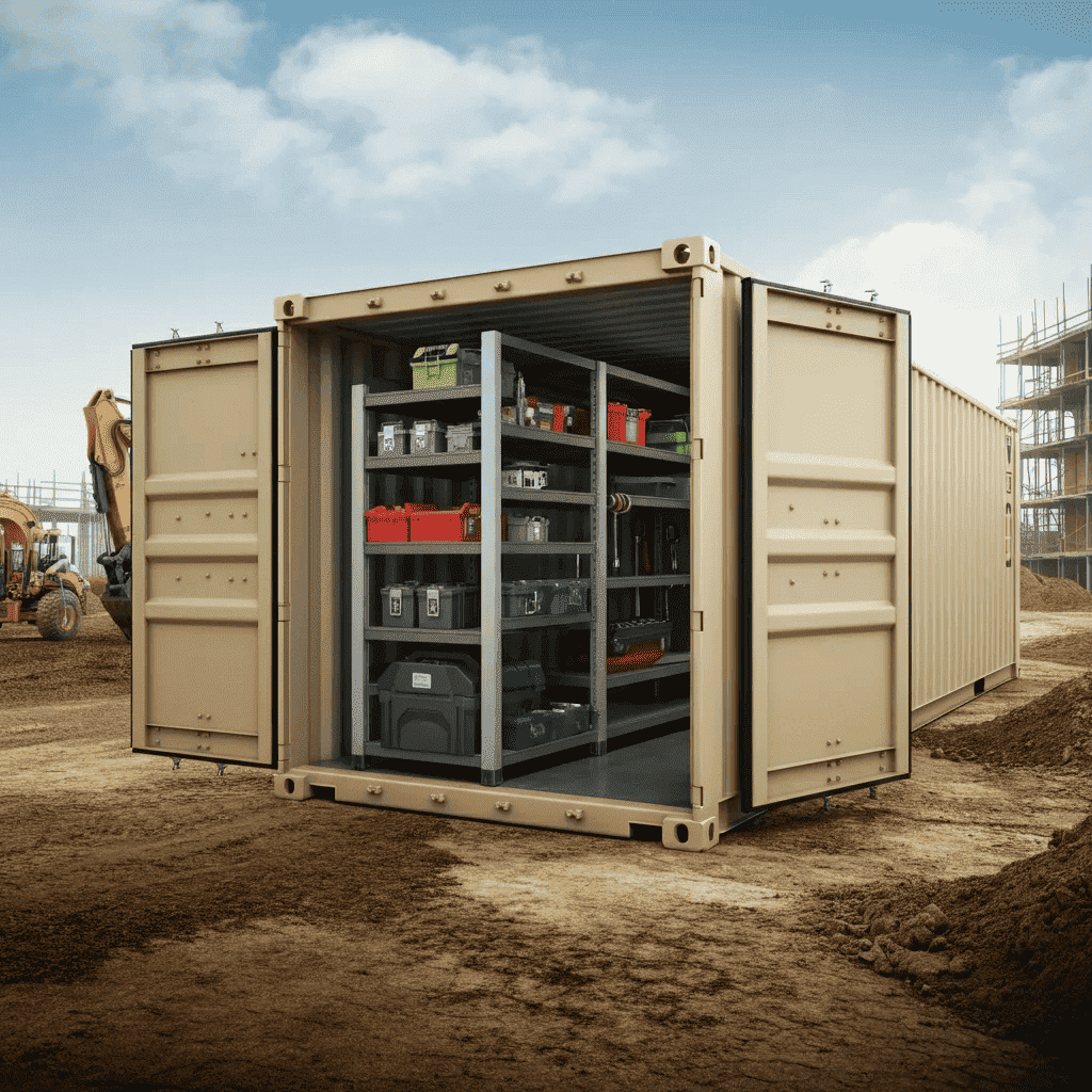 Storage Container for Tools on a Construction Site.