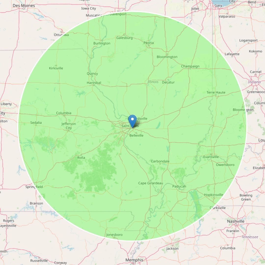 200 mile radius shipping container delivery in St. Louis, MO