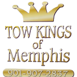 Gold crown logo for Tow Kings of Memphis with phone number 901-907-2837