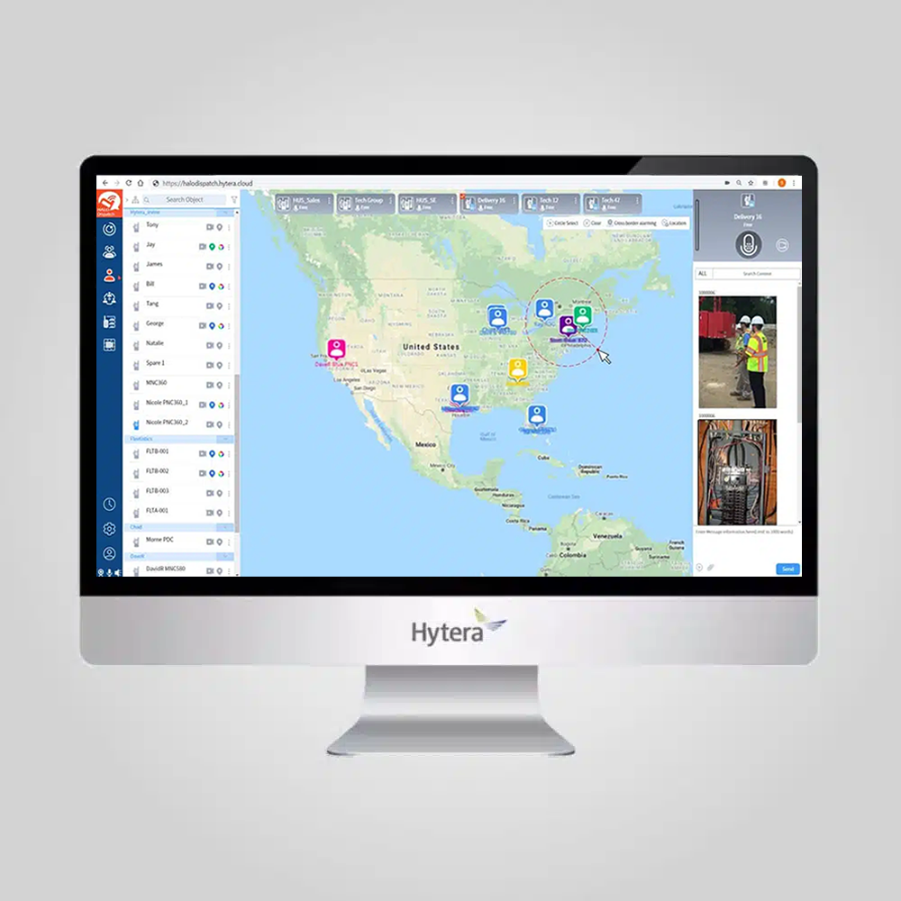 A computer monitor with a map of the united states on it