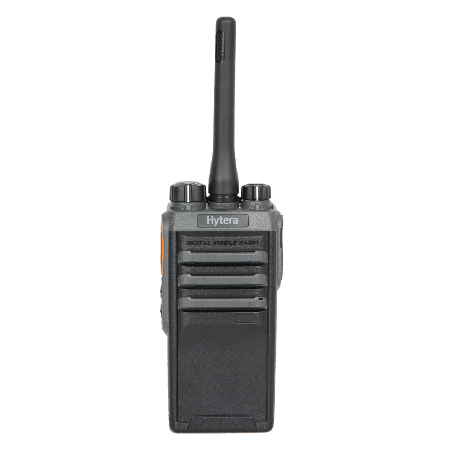 A hytera walkie talkie is shown on a white background.