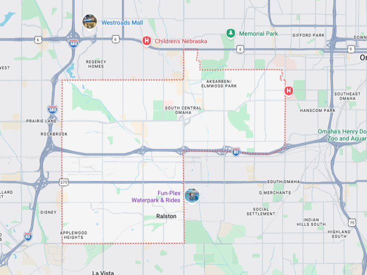 Screenshot of map