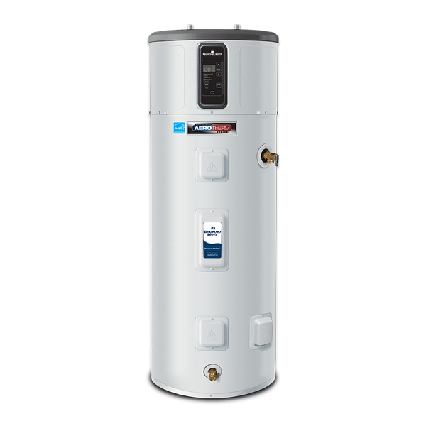 Bradford white's heat pump Water Heater with a logo of bradford white