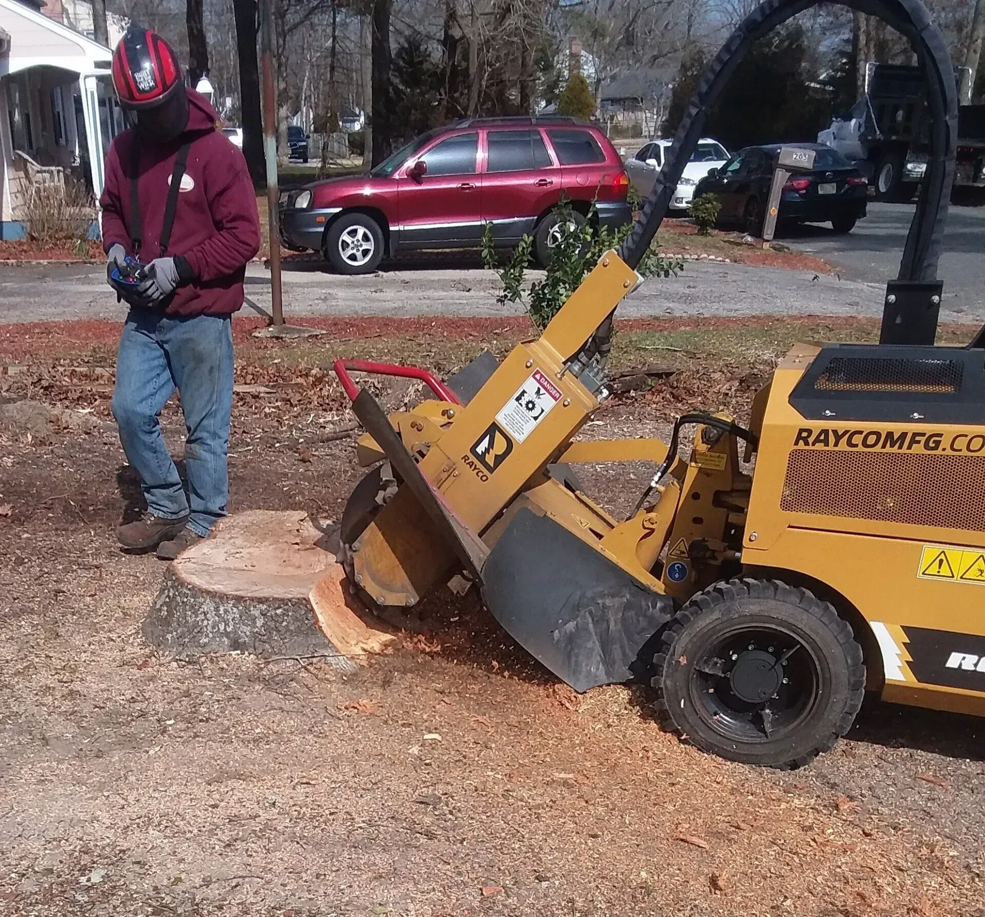 Yellow Stump Grinder - Egg Harbor Township, NJ - Tree Man Tree Service