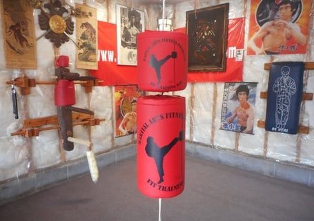 Red training martial arts bag