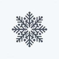 A snowflake icon on a white background. Logo of Snowflake Decor.