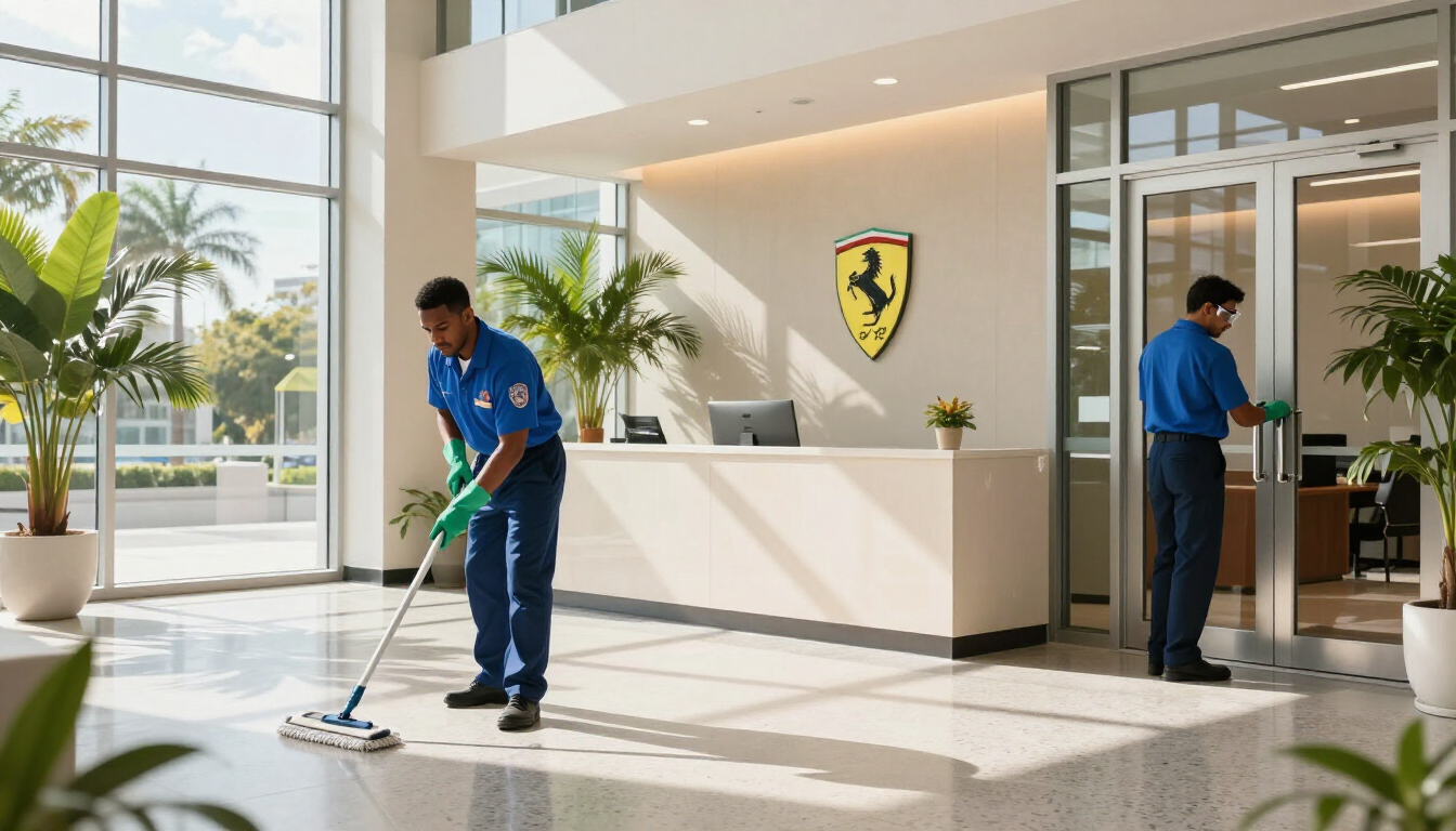 Professional janitorial services for South Miami commercial buildings.