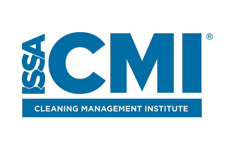 ISSA CMI logo with blue text on a white background. It reads: ISSA CMI, Cleaning Management Institute.