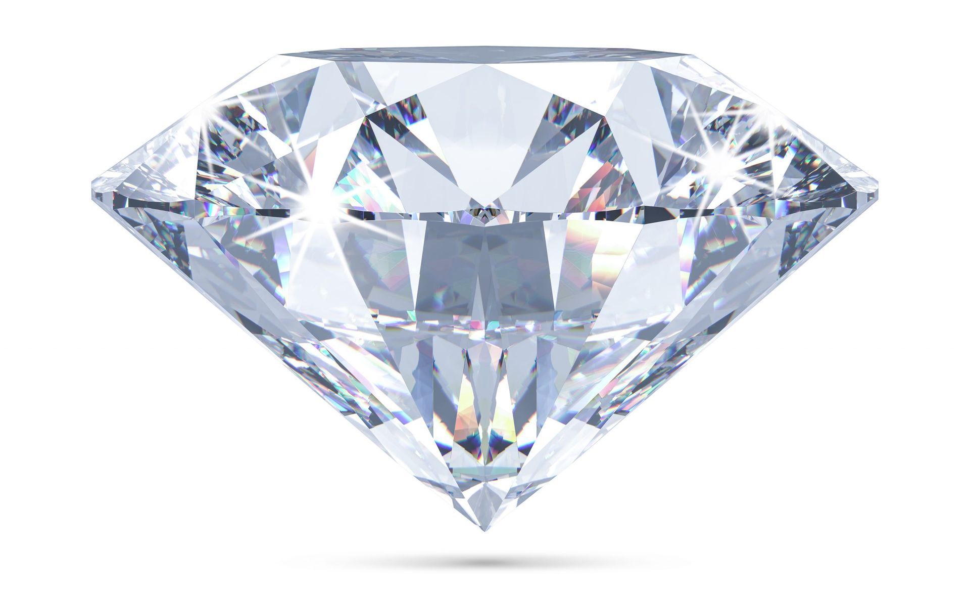 A close up of a diamond on a white background.