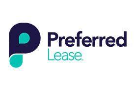The logo for preferred lease is a blue and green logo on a white background.