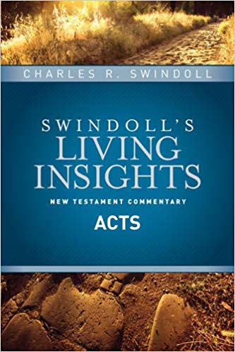 The cover of charles r. swindoll 's living insights new testament commentary acts