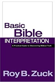 A book titled basic bible interpretation by roy b. zuck