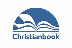 A blue and white logo for a book called christianbook.