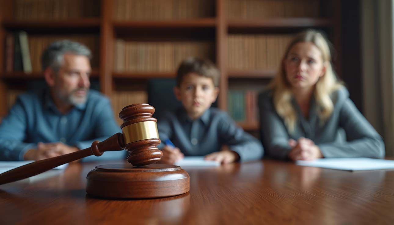 Child custody court hearing over moving after a divorce in New York. 