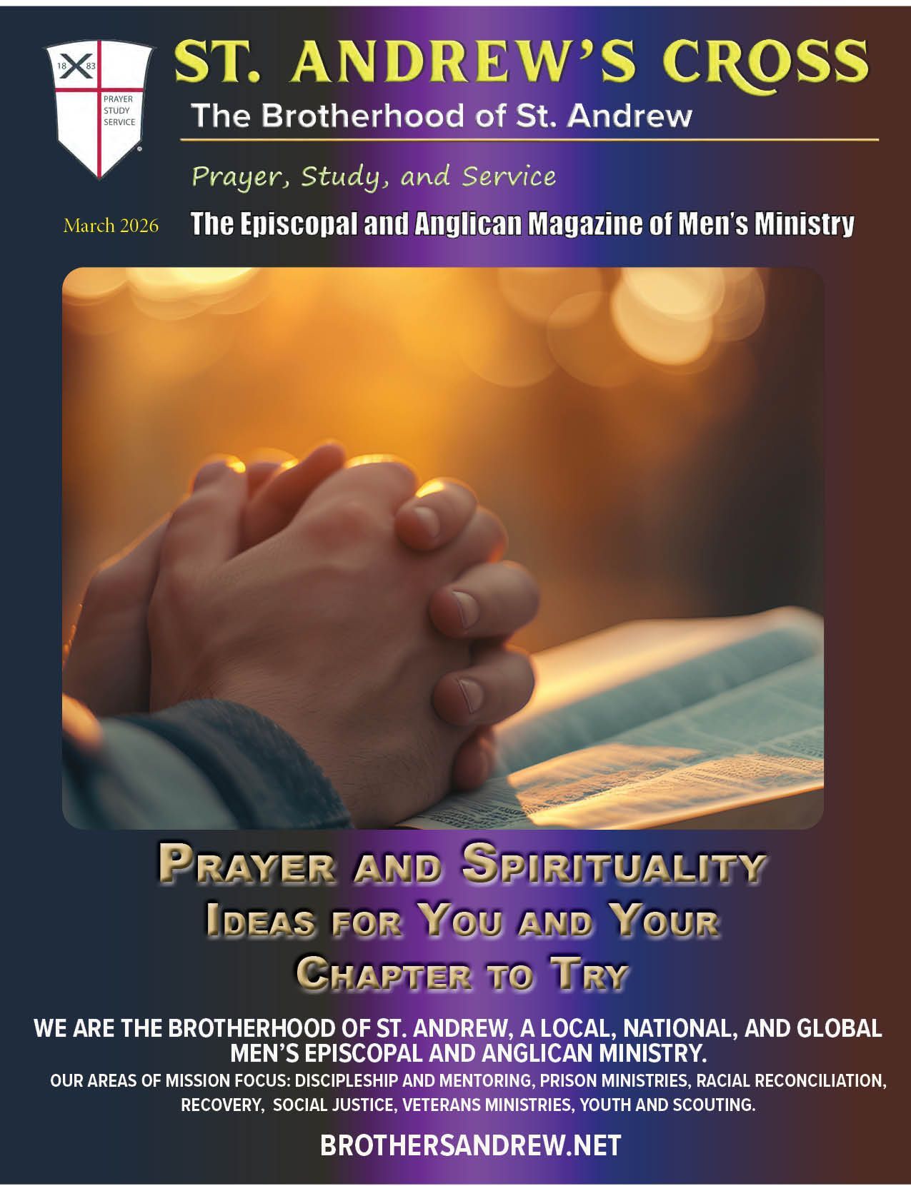 Brochure cover: Hands in prayer