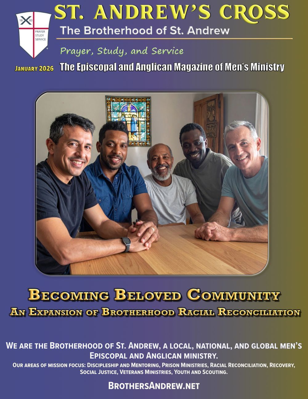 Magazine cover: Group of men