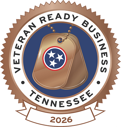 Brick & Mortar Properties logo: white outline of city skyline within a hexagon, text