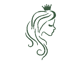 un disegno di una donna con una corona in testa .