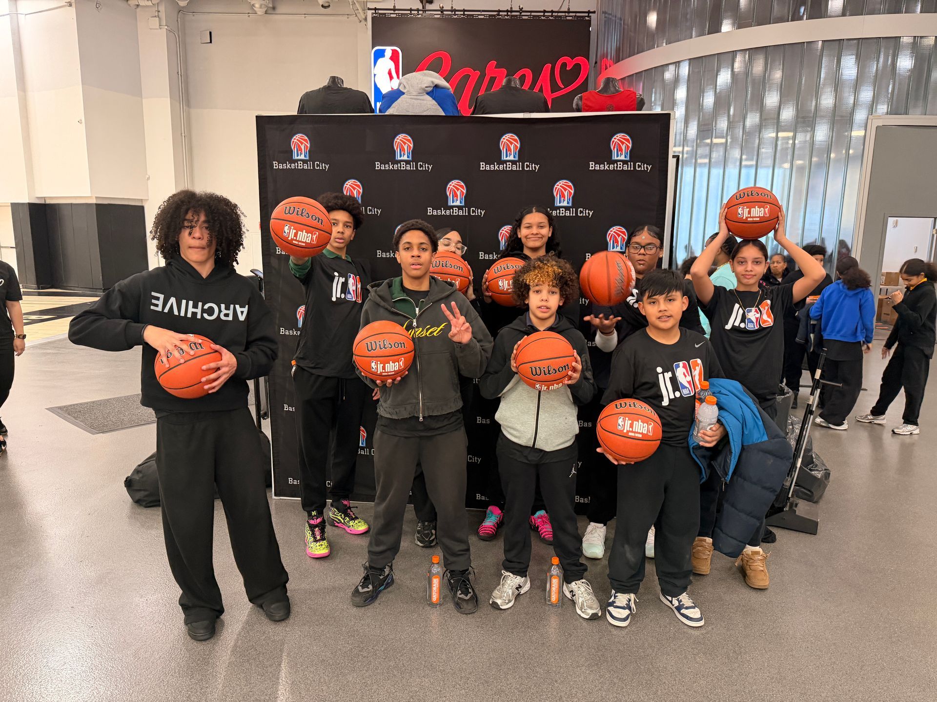School in the Square students participate in NBA Cares event. 