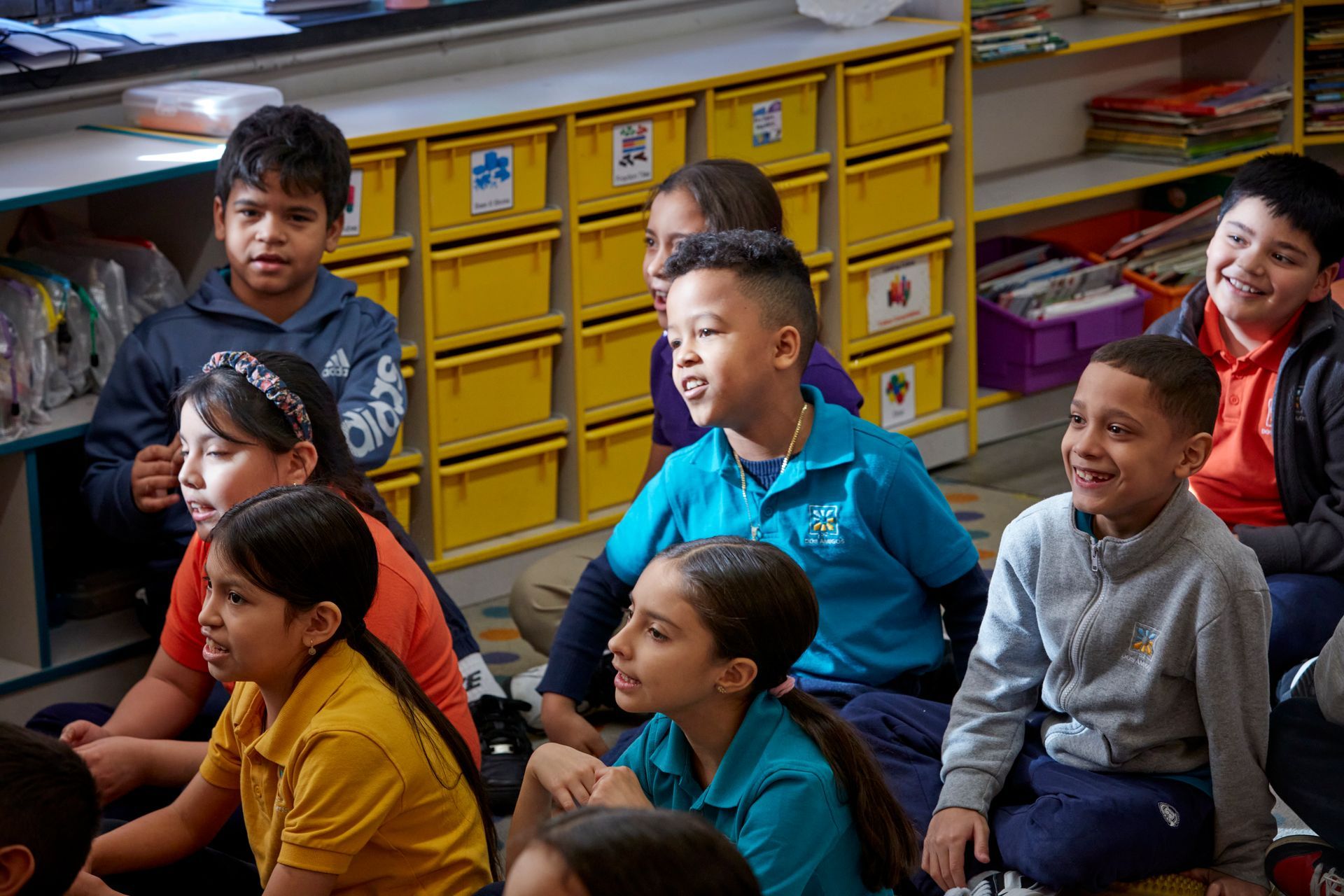 Children at the Bilingual Elementary School at School in the Square.