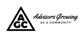 A black and white logo for advisors growing as a community.