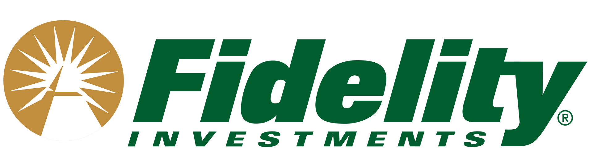 A green and gold logo for fidelity investments