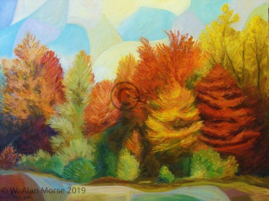 Boundless Foliage Art Print of Painting