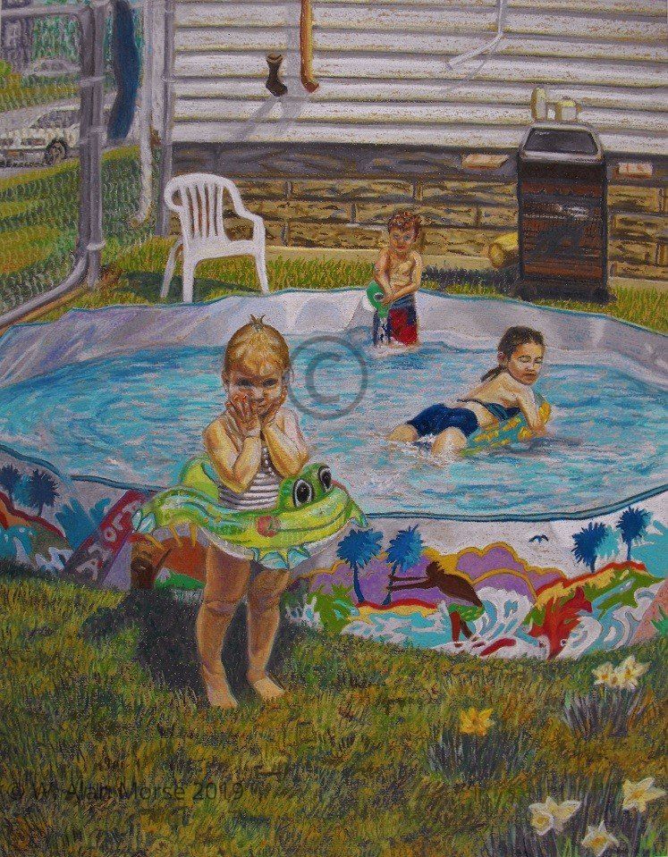 Figural pose fine art pastel paintng by Wayne Alan Morse