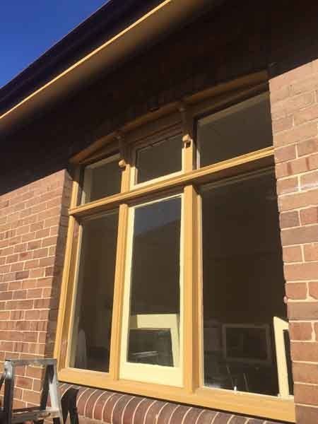 brown window on home