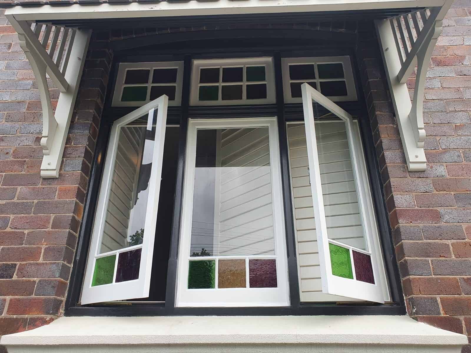 Triple window restoration and paint after