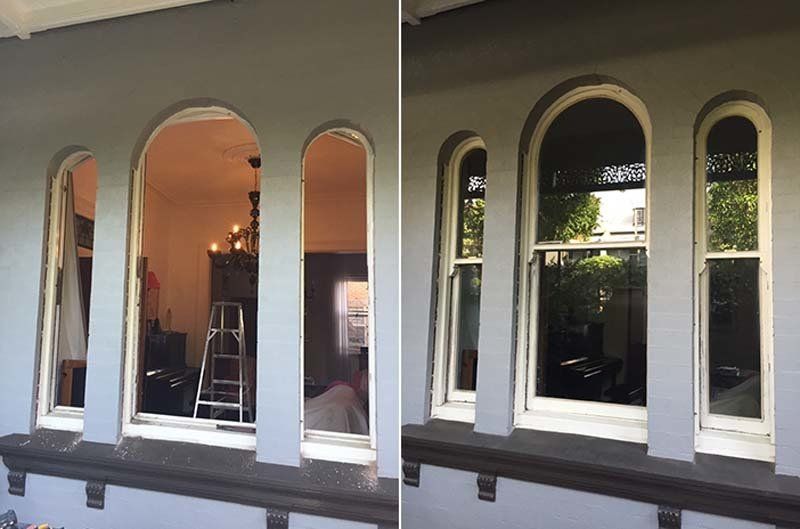 before and after window installation