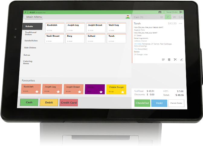 Hold and Resume Orders feature on restaurant point of sale system.