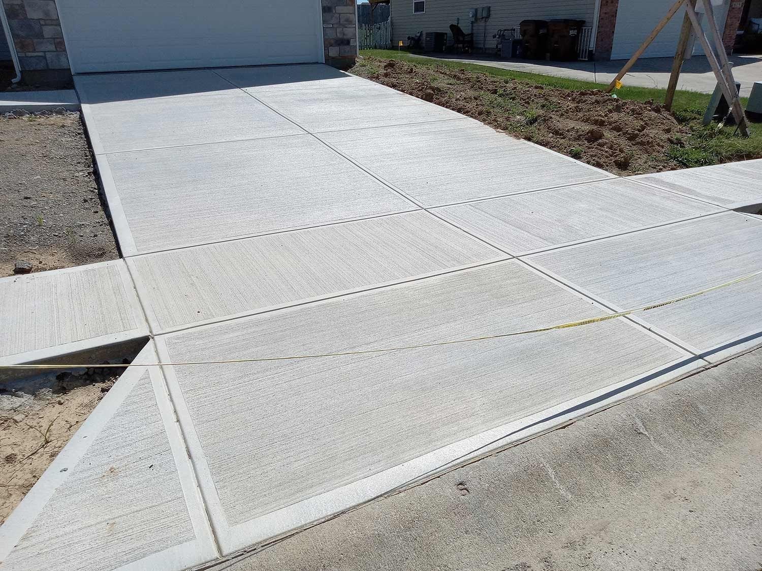 Constructed concrete driveway