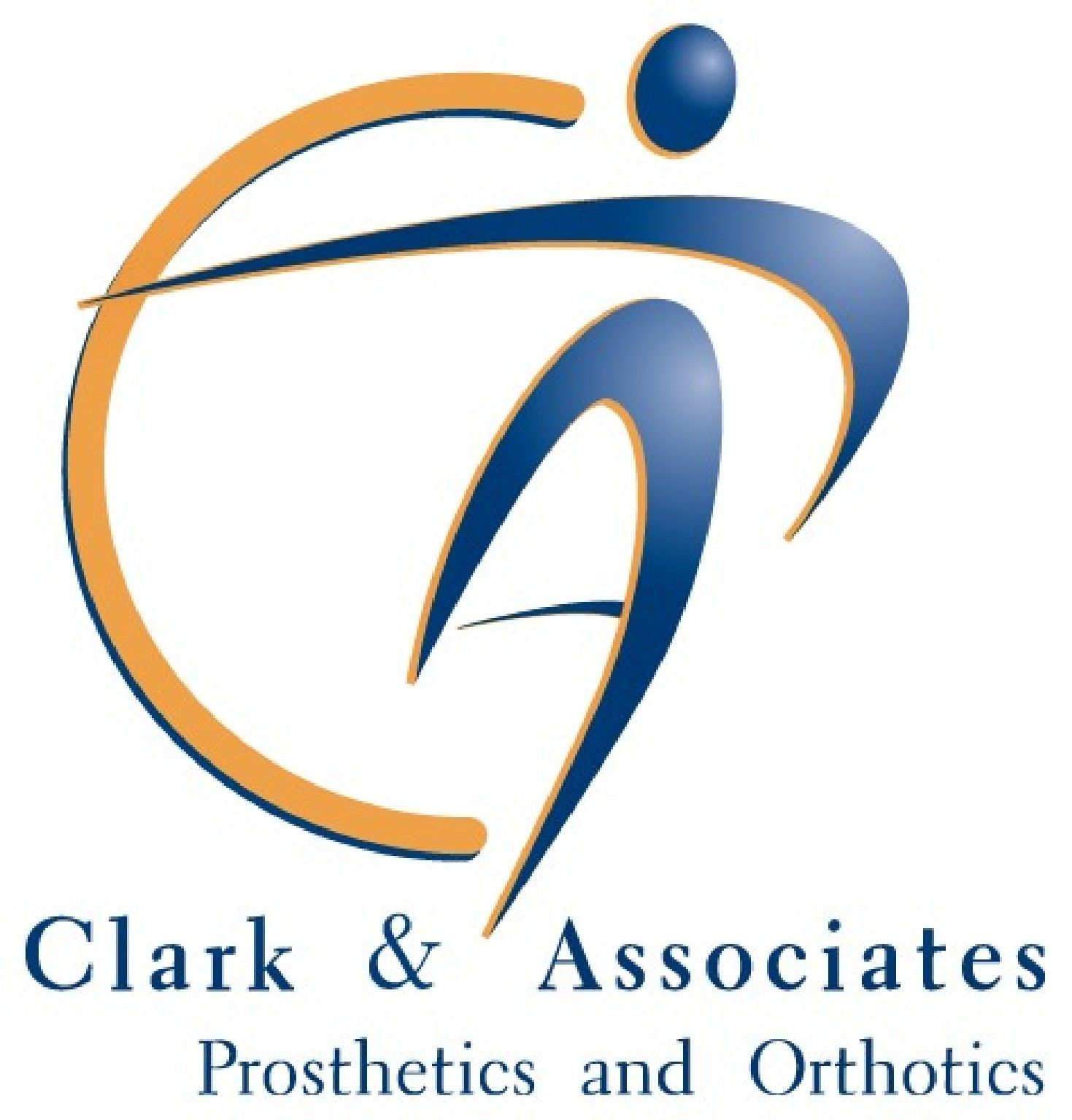A logo for clark & associates prosthetics and orthotics