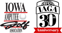 Two logos for the iowa amputee golf association