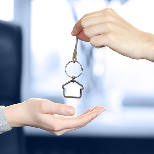 Handing Over Keys to Apartment Handing Over Keys to Apartment