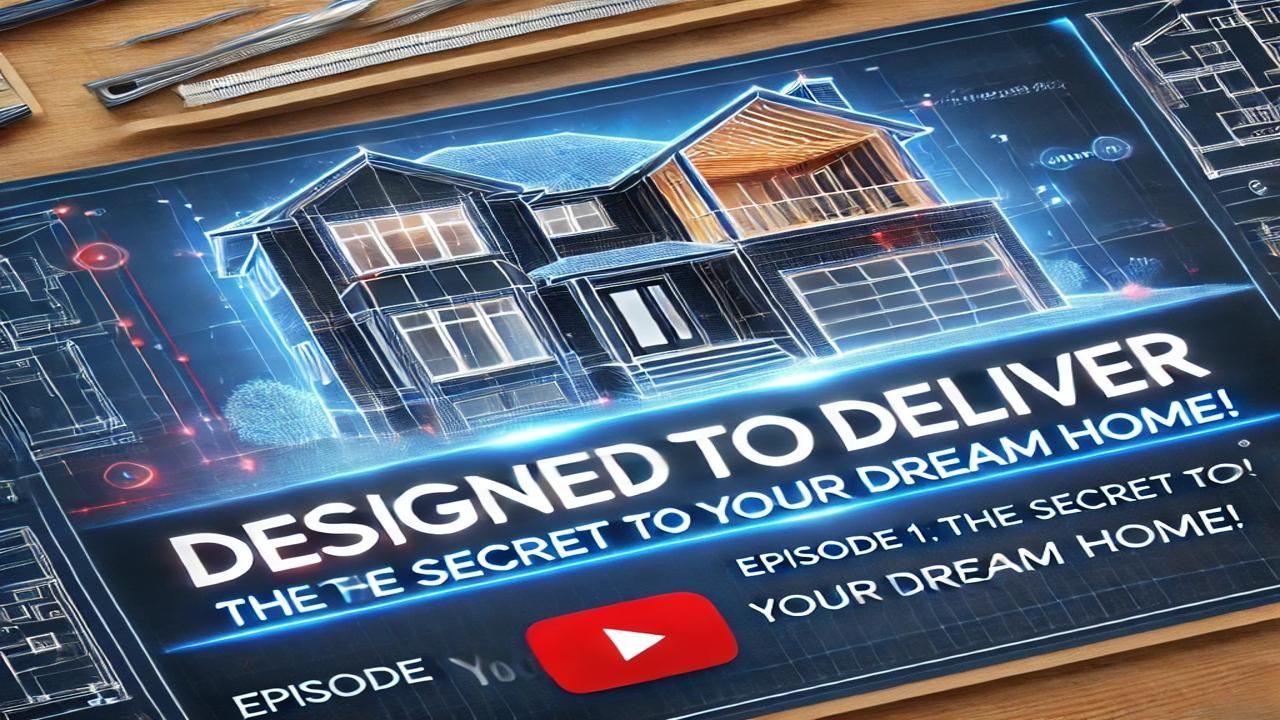 Advertisement for a YouTube video. It features a house rendering with text: 