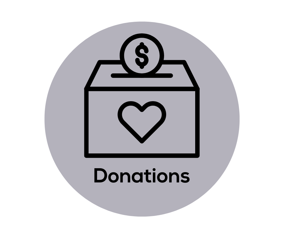 A donation box with a heart and a dollar sign in it.