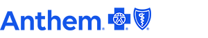 A blue anthem logo with a medical symbol on it