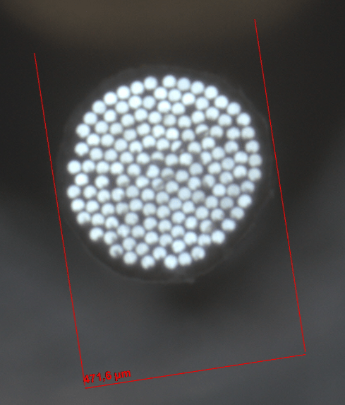 Laser-geschnittenes Glasfaserbündel