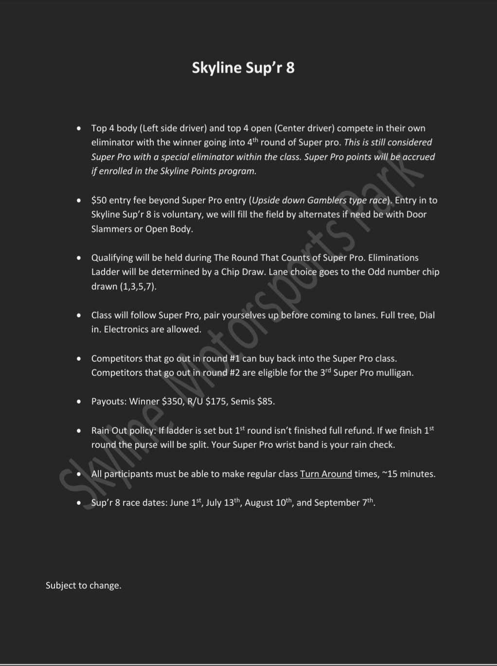 A page of a book titled skyline sup 's 8