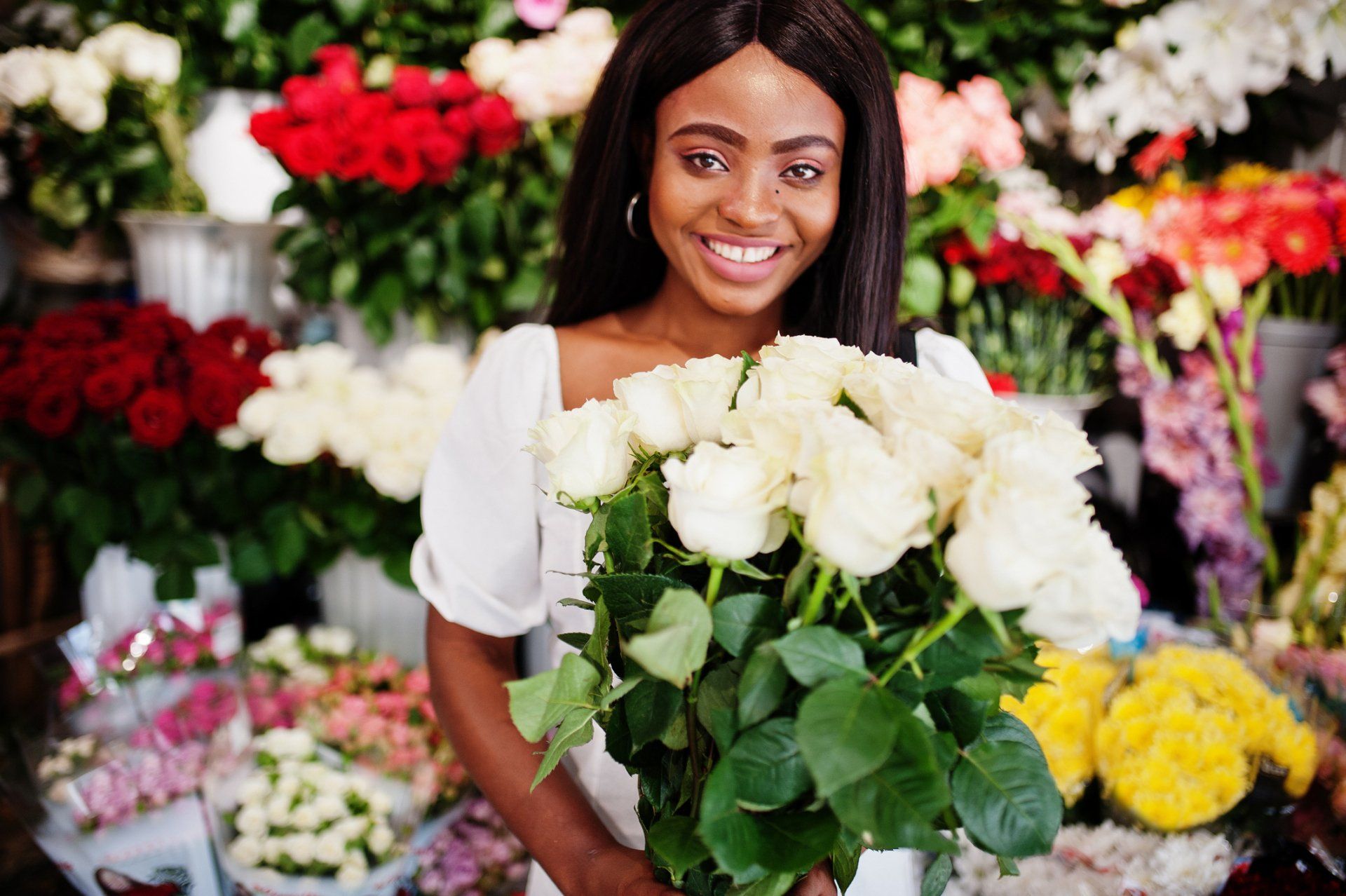 Rose Bouquet — White Roses in Dallas, Texas