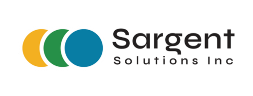The logo for sargent solutions inc. has three circles on it.