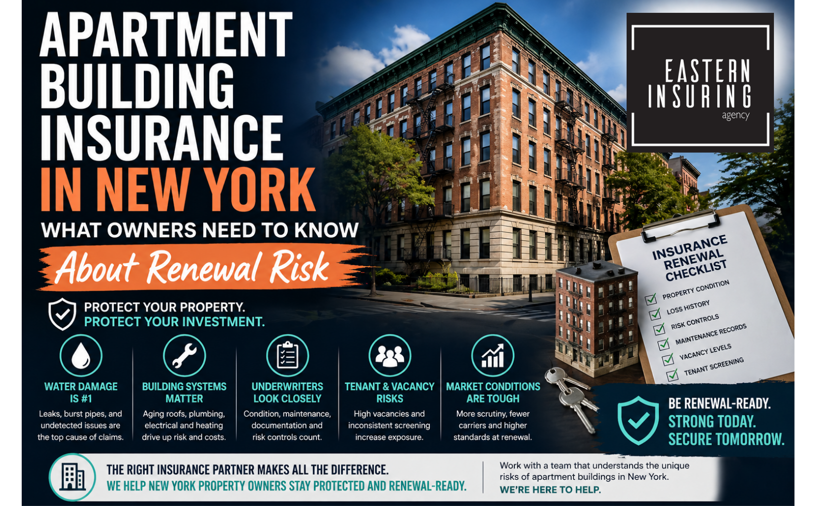 Picture is apartment building in New York