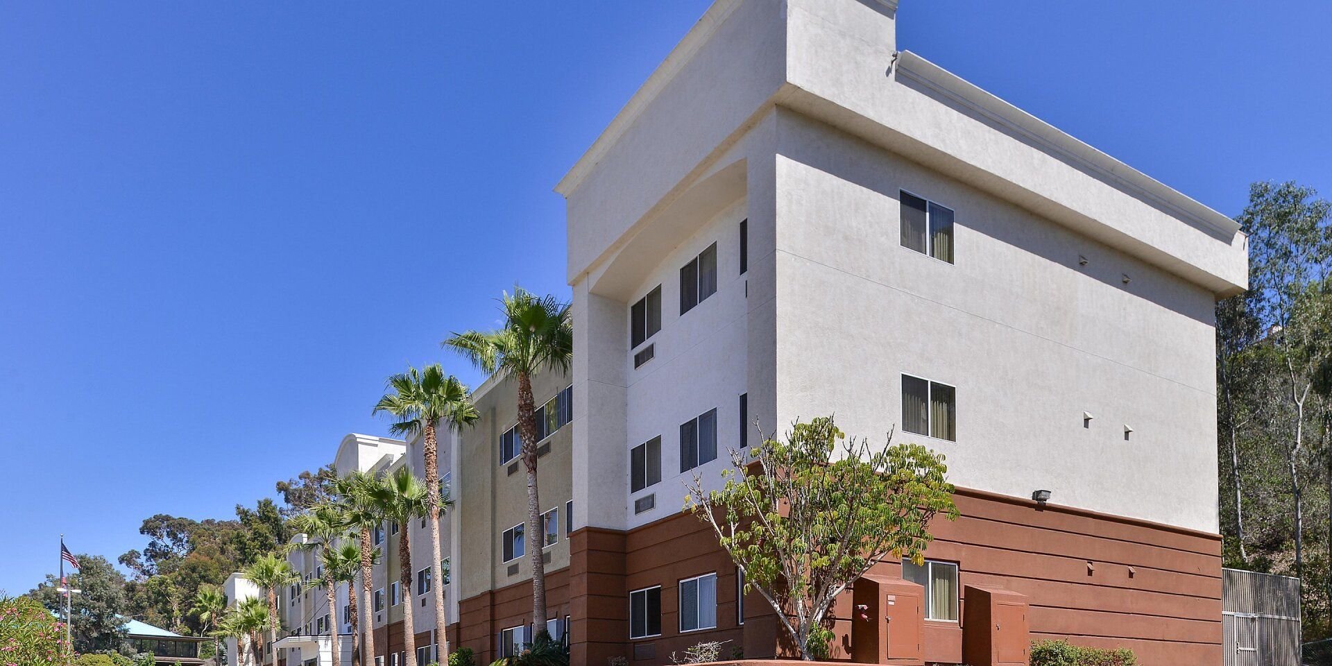 exterior side building view of a hotel